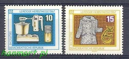 Znaczek NRD / DDR 1967 Mi 1306-1307 Czyste **