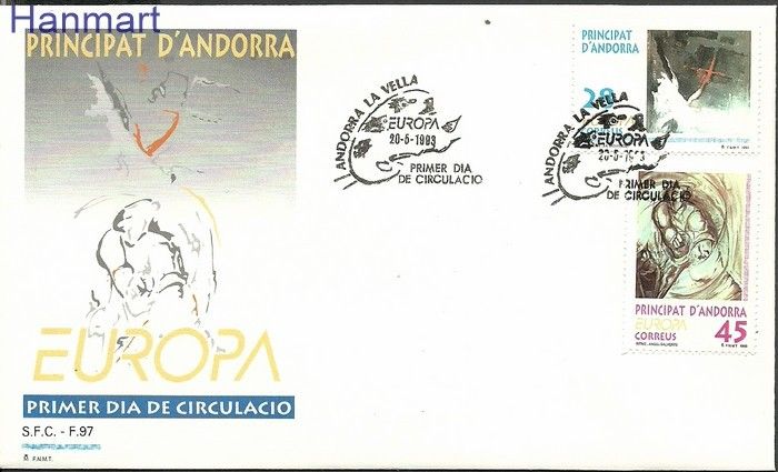 Znaczek Andora Hiszpańska 1993 Mi 232-233 FDC