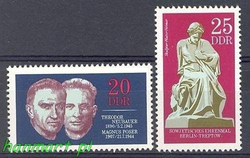 Znaczek NRD / DDR 1970 Mi 1603-1604 Czyste **