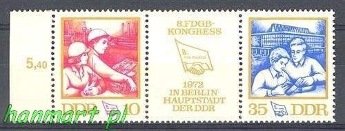 Znaczek NRD / DDR 1972 Mi 1761-1762 Czyste **