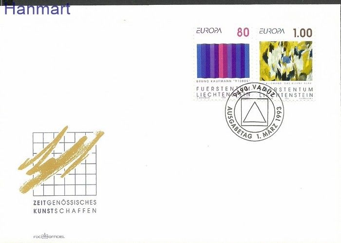 Znaczek Liechtenstein 1993 Mi 1054-1055 FDC