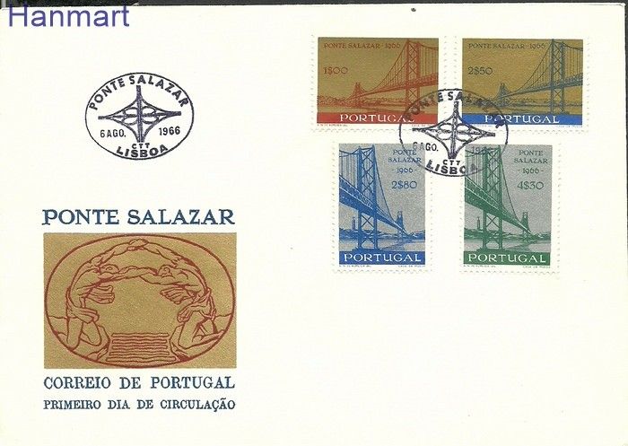 Znaczek Portugalia 1966 Mi 1008-1011 FDC