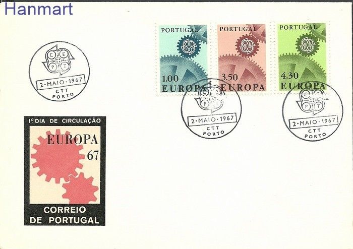Znaczek Portugalia 1967 Mi 1026-1028 FDC