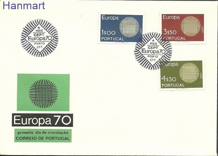 Znaczek Portugalia 1970 Mi 1092-1094 FDC