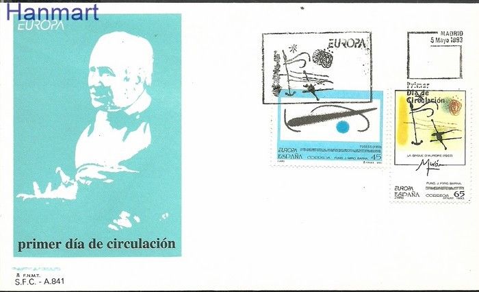 Znaczek Hiszpania 1993 Mi 3109-3110 FDC