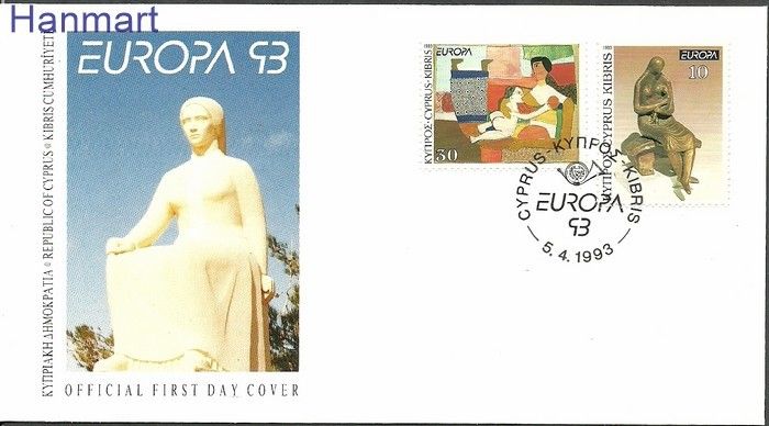 Znaczek Cypr  1993 Mi 803-804 FDC