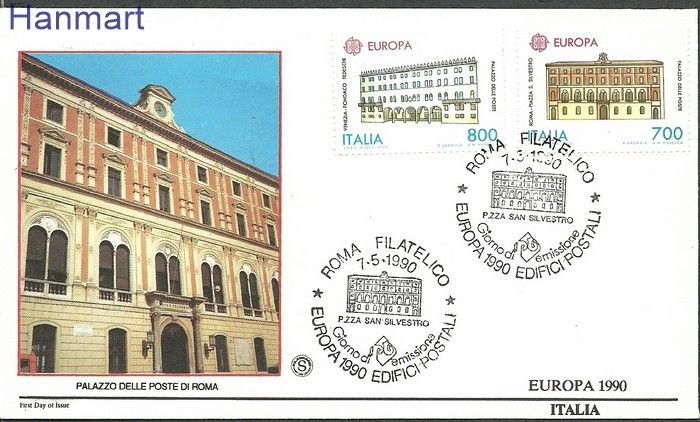 Znaczek Włochy 1990 Mi 2150-2151 FDC