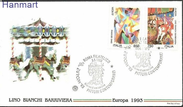 Znaczek Włochy 1993 Mi 2279-2280 FDC