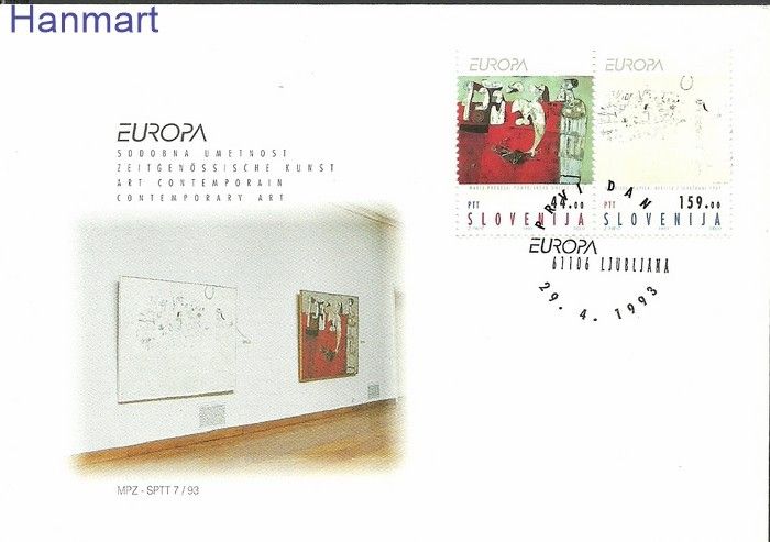 Znaczek Słowenia 1993 Mi 48-49 FDC