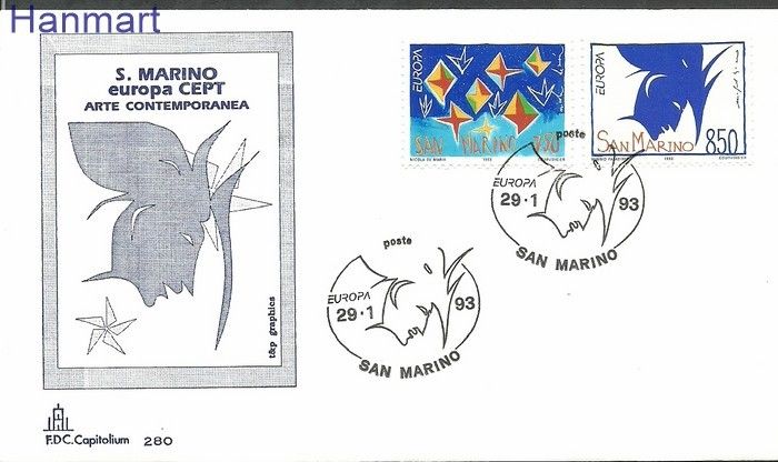 Znaczek San Marino 1993 Mi 1523-1524 FDC