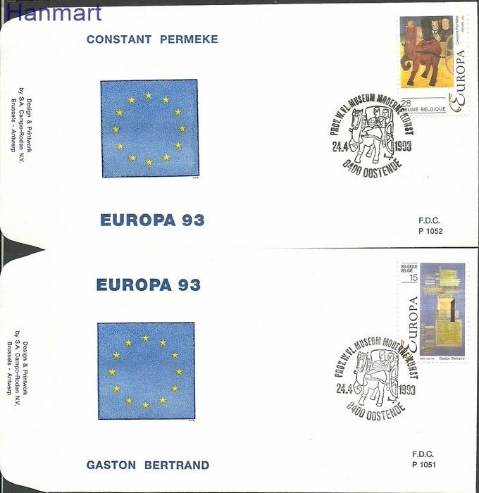 Znaczek Belgia 1993 Mi 2553-2554 FDC