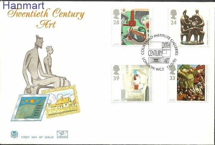 Znaczek Wielka Brytania 1993 Mi 1451-1454 FDC