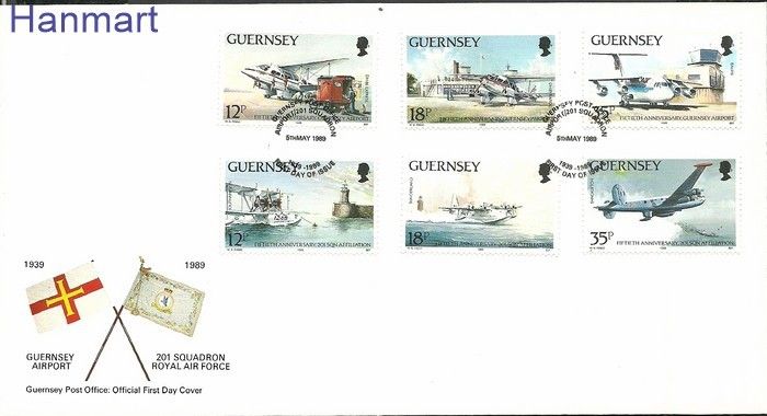Znaczek Guernsey 1989 Mi 453-458 FDC