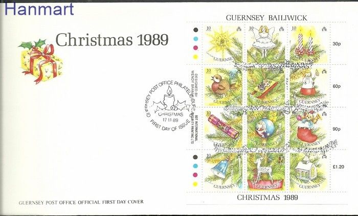 Znaczek Guernsey 1989 Mi 470-481 FDC