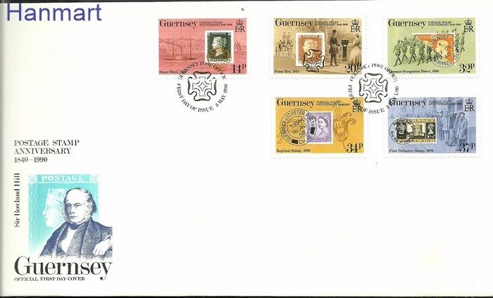 Znaczek Guernsey 1990 Mi 487-491 FDC