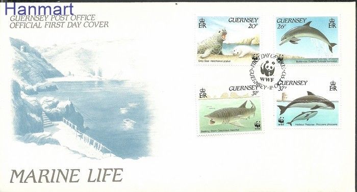 Znaczek Guernsey 1990 Mi 497-500 FDC