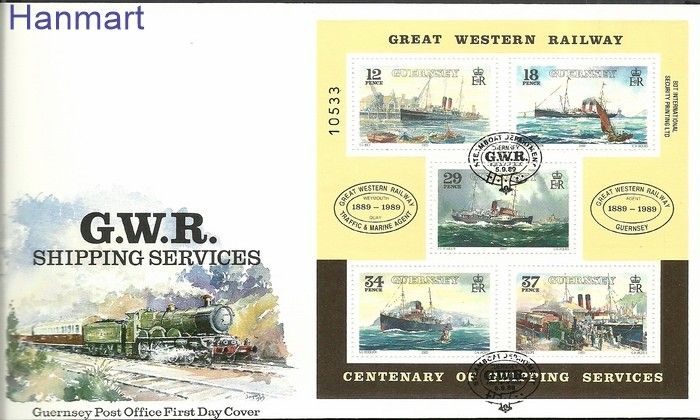 Znaczek Guernsey 1989 Mi bl5 FDC