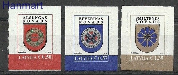 Znaczek Łotwa 2016 Mi 972-974 Czyste **