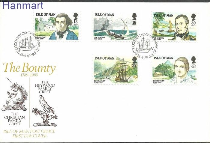 Znaczek Wyspa Man 1989 Mi 397-401 FDC