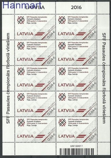 Znaczek Łotwa 2016 Mi ark 979 Czyste **