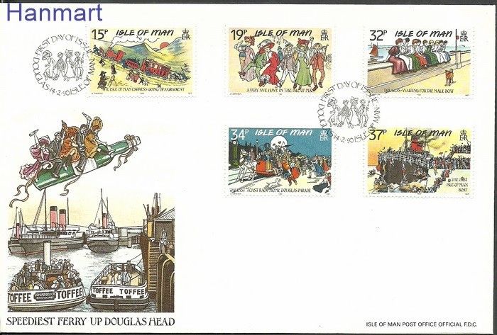 Znaczek Wyspa Man 1990 Mi 422-426 FDC