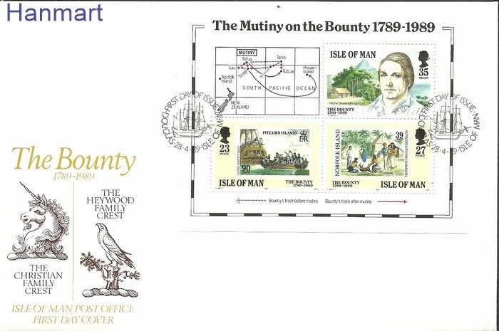 Znaczek Wyspa Man 1989 Mi bl11 FDC