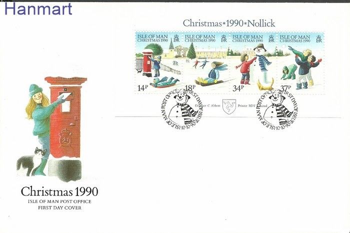 Znaczek Wyspa Man 1990 Mi bl14 FDC