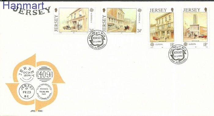 Znaczek Jersey 1990 Mi 508-511 FDC