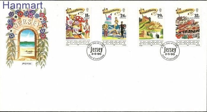 Znaczek Jersey 1990 Mi 516-519 FDC