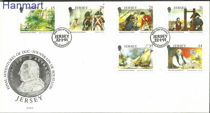 Znaczek Jersey 1991 Mi 533-538 FDC