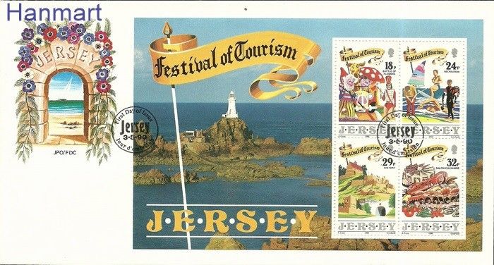 Znaczek Jersey 1990 Mi bl5 FDC