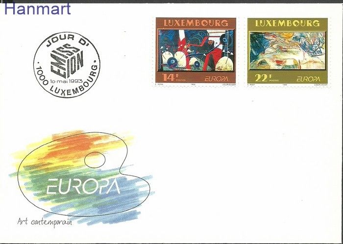 Znaczek Luksemburg 1993 Mi 1318-1319b FDC