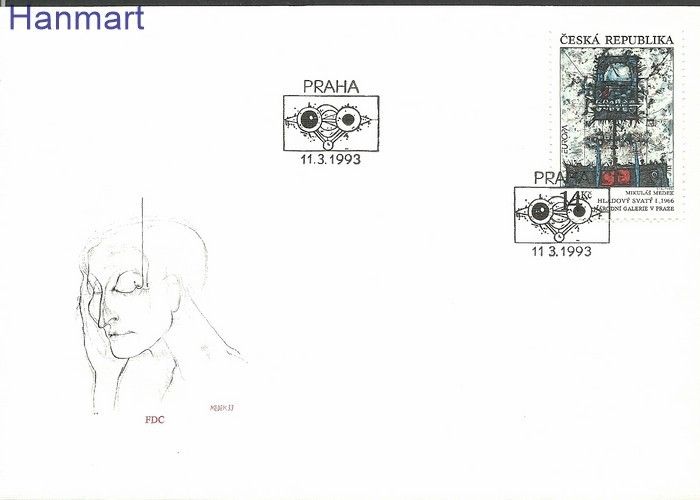 Znaczek Czechy 1993 Mi 5 FDC