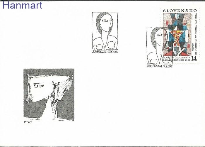 Znaczek Słowacja 1993 Mi 174 FDC