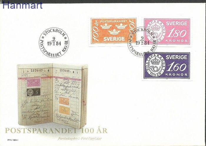 Znaczek Szwecja 1984 Mi 1267-1269 FDC