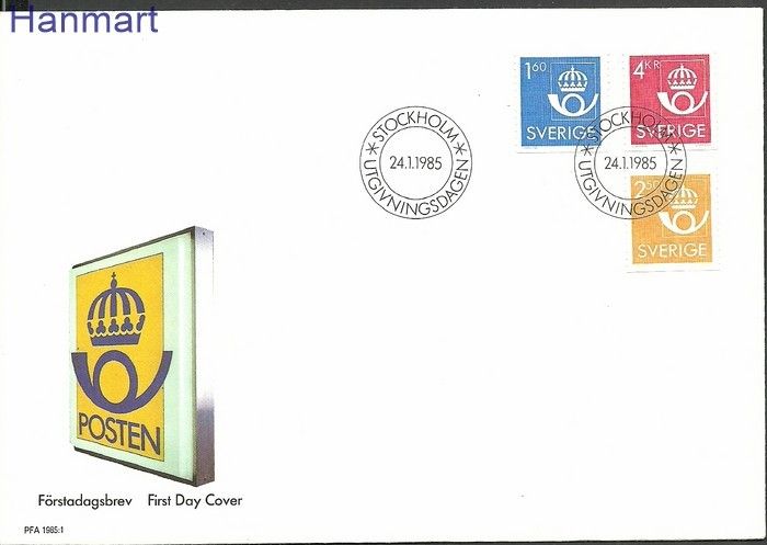 Znaczek Szwecja 1985 Mi 1316-1318 FDC