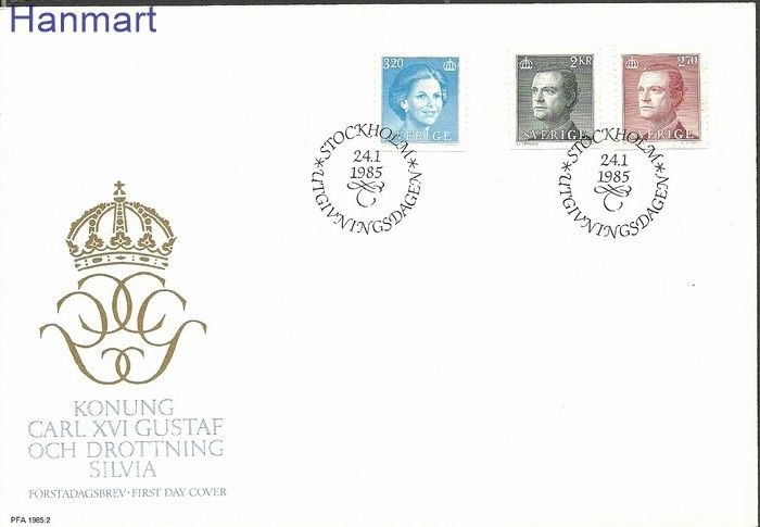 Znaczek Szwecja 1985 Mi 1319-1321 FDC