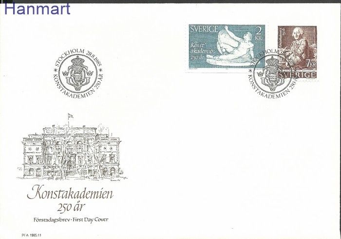 Znaczek Szwecja 1985 Mi 1347-1348 FDC