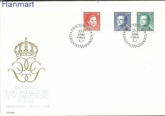 Znaczek Szwecja 1986 Mi 1369-1371 FDC