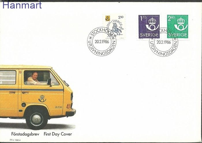 Znaczek Szwecja 1986 Mi 1379-1381 FDC