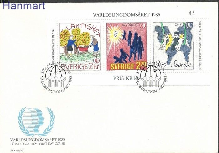 Znaczek Szwecja 1985 Mi bl 13 FDC
