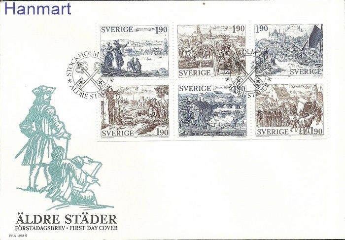 Znaczek Szwecja 1984 Mi h-blatt 128 FDC