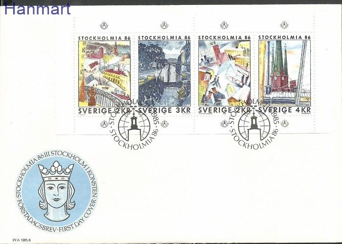 Znaczek Szwecja 1985 Mi h-blatt 134 FDC
