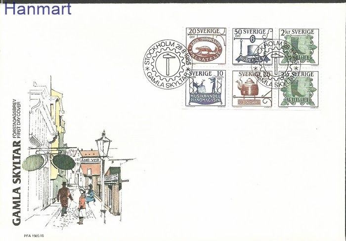Znaczek Szwecja 1985 Mi h-blatt 135 FDC