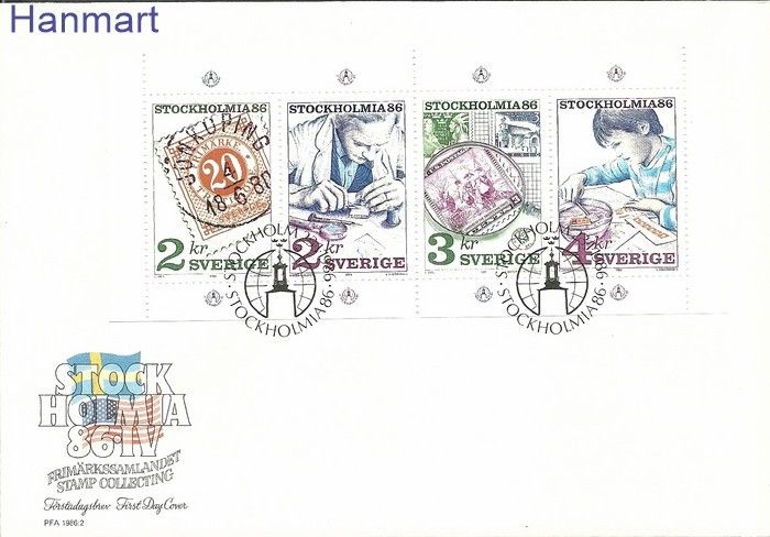 Znaczek Szwecja 1986 Mi h-blatt 138 FDC