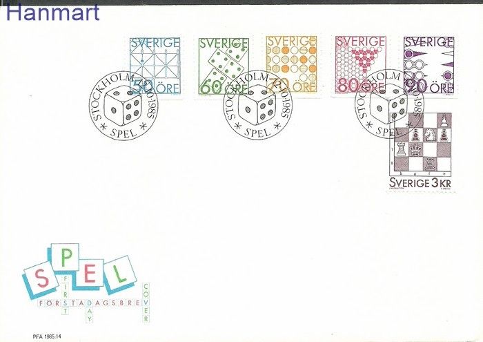 Znaczek Szwecja 1985 Mi 1354-1359 FDC