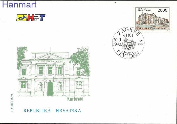 Znaczek Chorwacja 1993 Mi 238 FDC