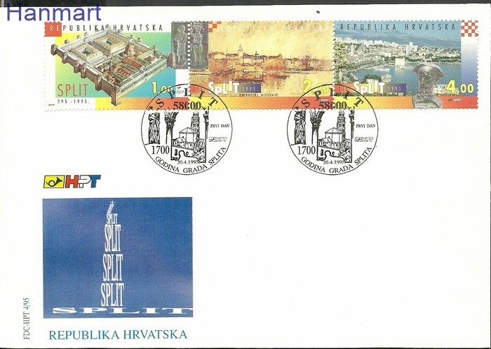 Znaczek Chorwacja 1995 Mi 314-316b FDC