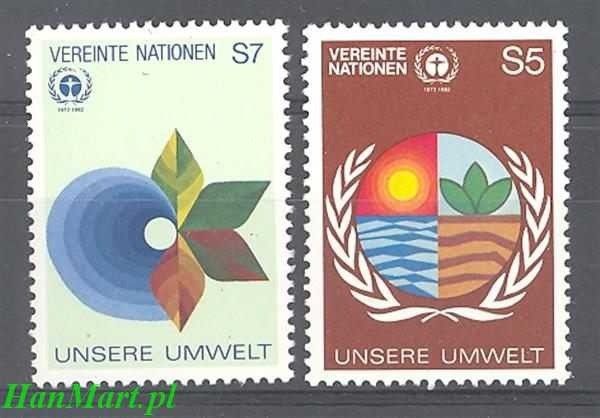 Znaczek Narody Zjednoczone Wiedeń 1982 Mi 24-25 Czyste **
