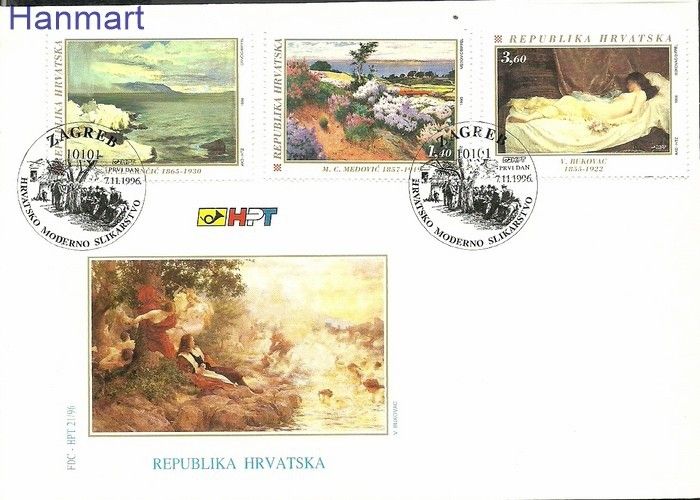 Znaczek Chorwacja 1996 Mi 398-400 FDC